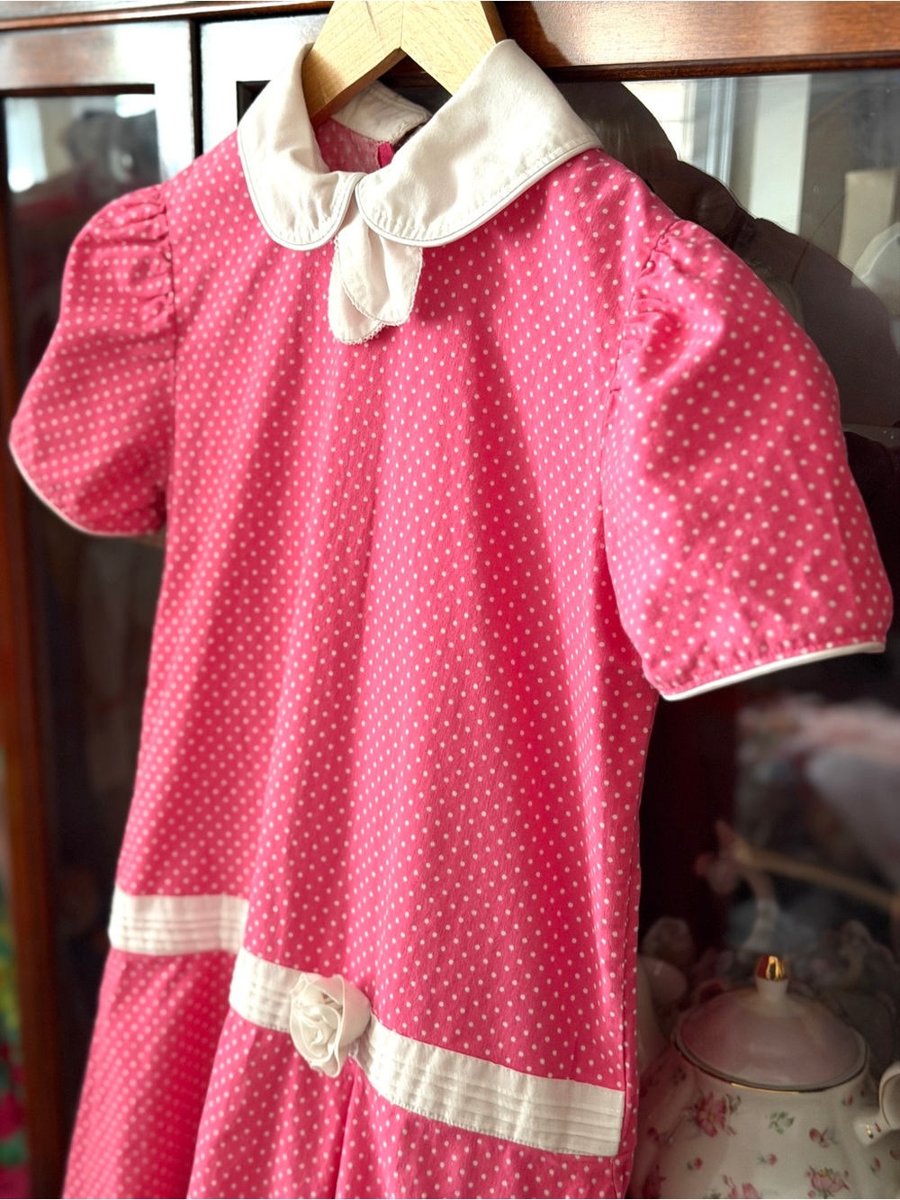 Vintage handmade girls pink dress - Picture 5 of 13